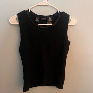 Black Fitted Sleeveless Tank Top